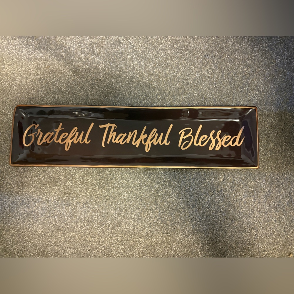 Decorative Tray - Grateful Thankful Blessed